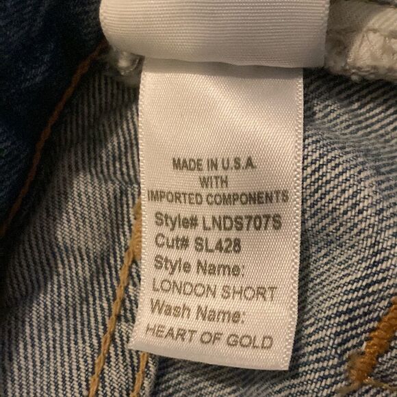 NWT SLVRLAKE London Organic Denim Shorts in Heart of Gold - Picture 6 of 6